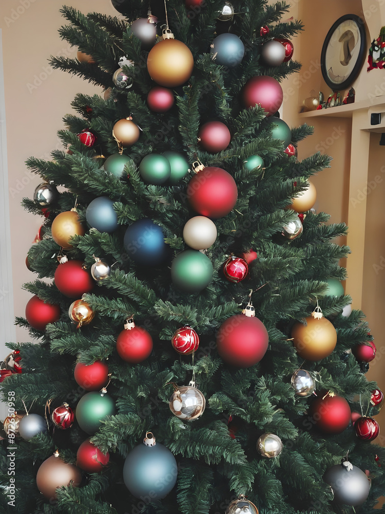 christmas tree with baubles