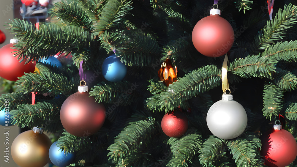 christmas tree with baubles christmas tree with baubles