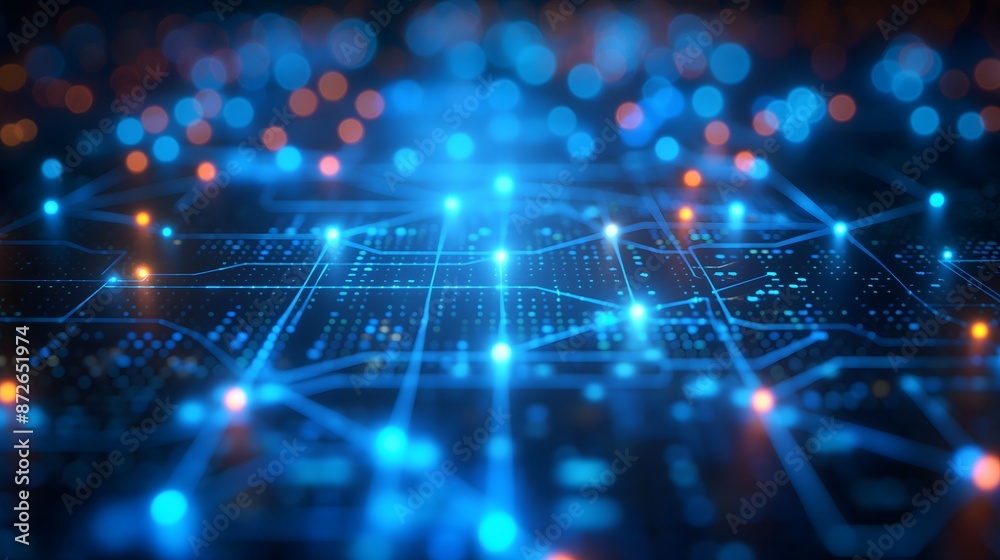 Blue digital wave with a high-tech symbol on a digital background, creating a sophisticated and modern digital pattern. Blue digital wave with a high-tech symbol on a digital background, creating a sophisticated and modern digital pattern.