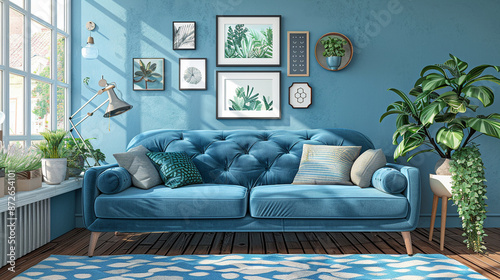 A luxurious living room wit...