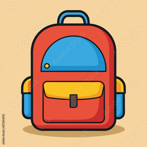 School Back Vector Icon Illustration.