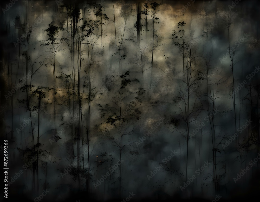 Obraz premium Eerie dark grunge texture