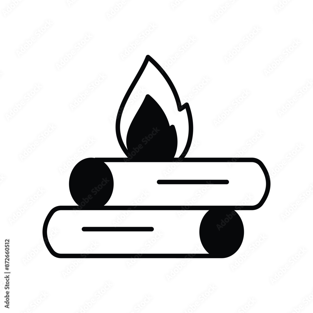 fire wood icon with white background vector stock illustration fire wood icon with white background vector stock illustration