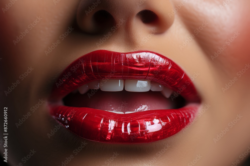 Obraz premium Girl with medical pills on tongue, health and treatment concept for medical search results