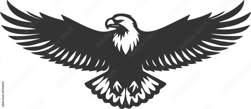 Obraz premium eagle bird icon silhouettes vector illustration