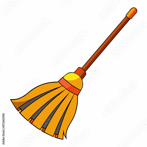 broom clipart cartoon Illustration drawing