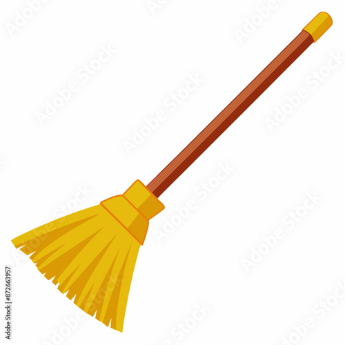 broom clipart cartoon Illustration drawing