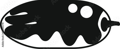 Simple icon representing an eggplant, a widely consumed vegetable, often used in vegetarian recipes