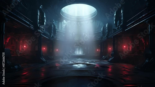 Vtuber Twitch Streamer Background of a Sci-fi Room