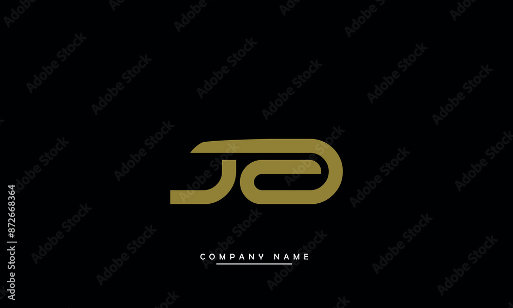 JA, AJ, J, A Abstract Letters Logo Monogram JA, AJ, J, A Abstract Letters Logo Monogram