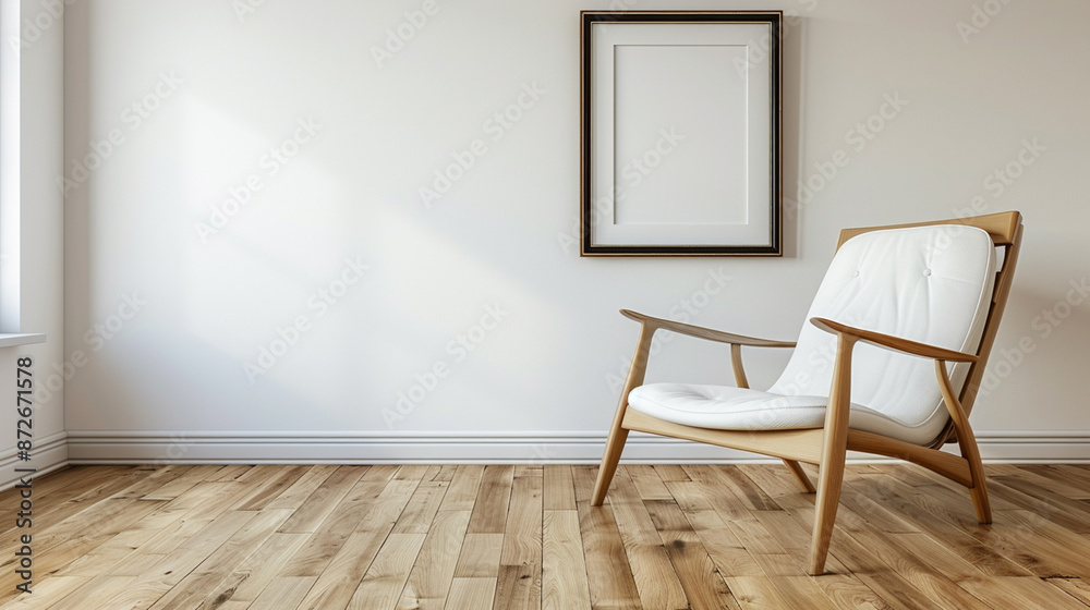 Minimalist living room with a white theme, featuring simple furniture and clean lines. Minimalist living room with a white theme, featuring simple furniture and clean lines.