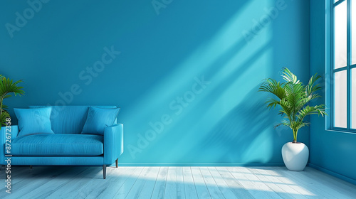 Vibrant living room with a ...