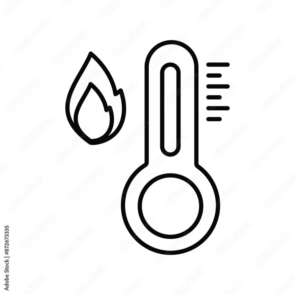 hot icon with white background vector stock illustration hot icon with white background vector stock illustration