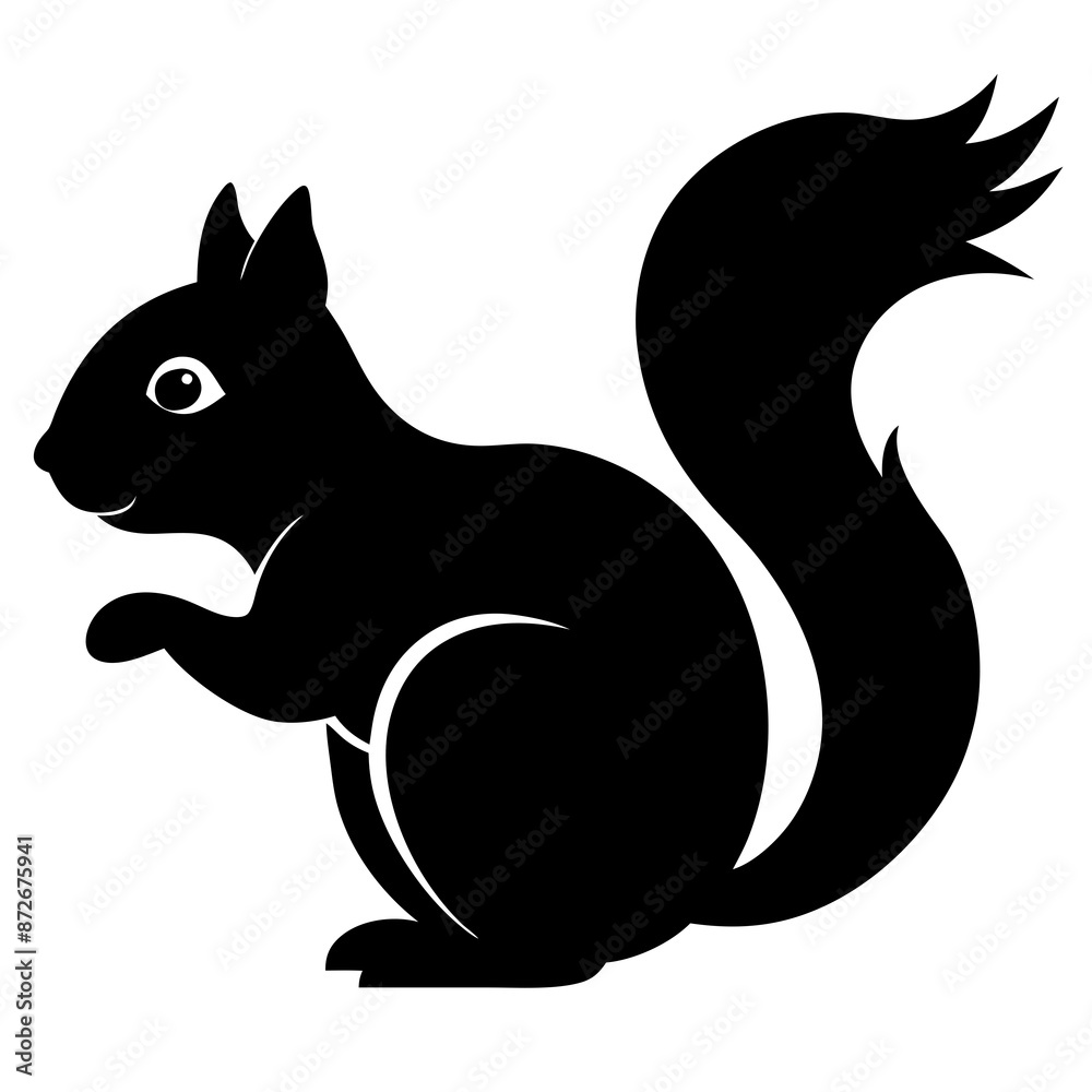 squirrel silhouette vector illustration squirrel silhouette vector illustration