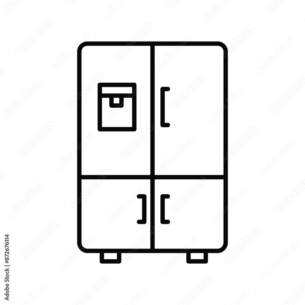 fridge icon with white background vector stock illustration fridge icon with white background vector stock illustration