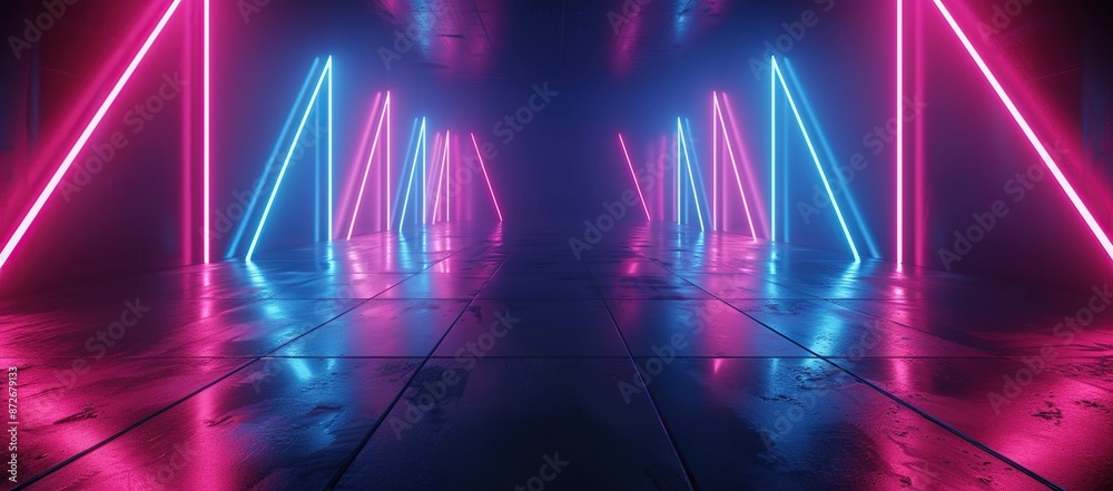 Neon Lights in a Dark Room