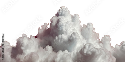 Vector realistic white soft cutout clean cumulus cloudscape cut out specials fog on transparent background.