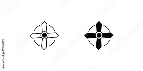 ceiling fan icon with white background vector stock illustration