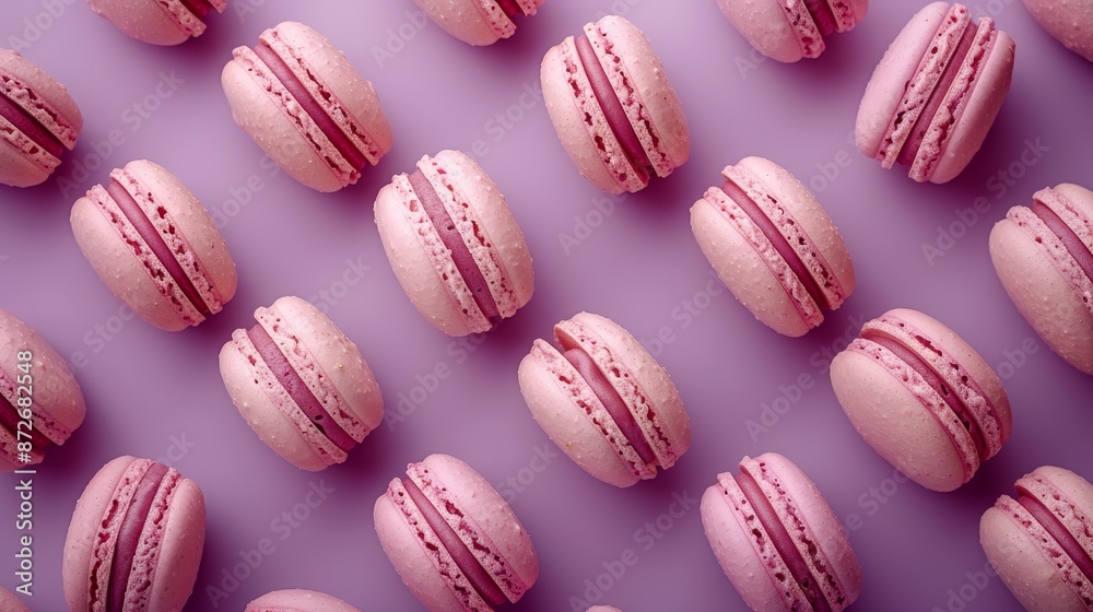 French macaroons on color background, parisian chic cafe dessert, sweet food and cake macaron for luxury confectionery brand,Pastry, bakery and branding concept. French macaroons on color background, parisian chic cafe dessert, sweet food and cake macaron for luxury confectionery brand,Pastry, bakery and branding concept.