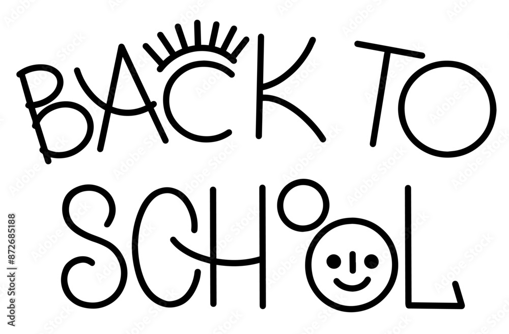 Back to school - lettering calligraphy phrase, handwritten text isolated on the white background. Vector for photo overlays, typography greeting card or t-shirt print, flyer, poster design. Back to school - lettering calligraphy phrase, handwritten text isolated on the white background. Vector for photo overlays, typography greeting card or t-shirt print, flyer, poster design.