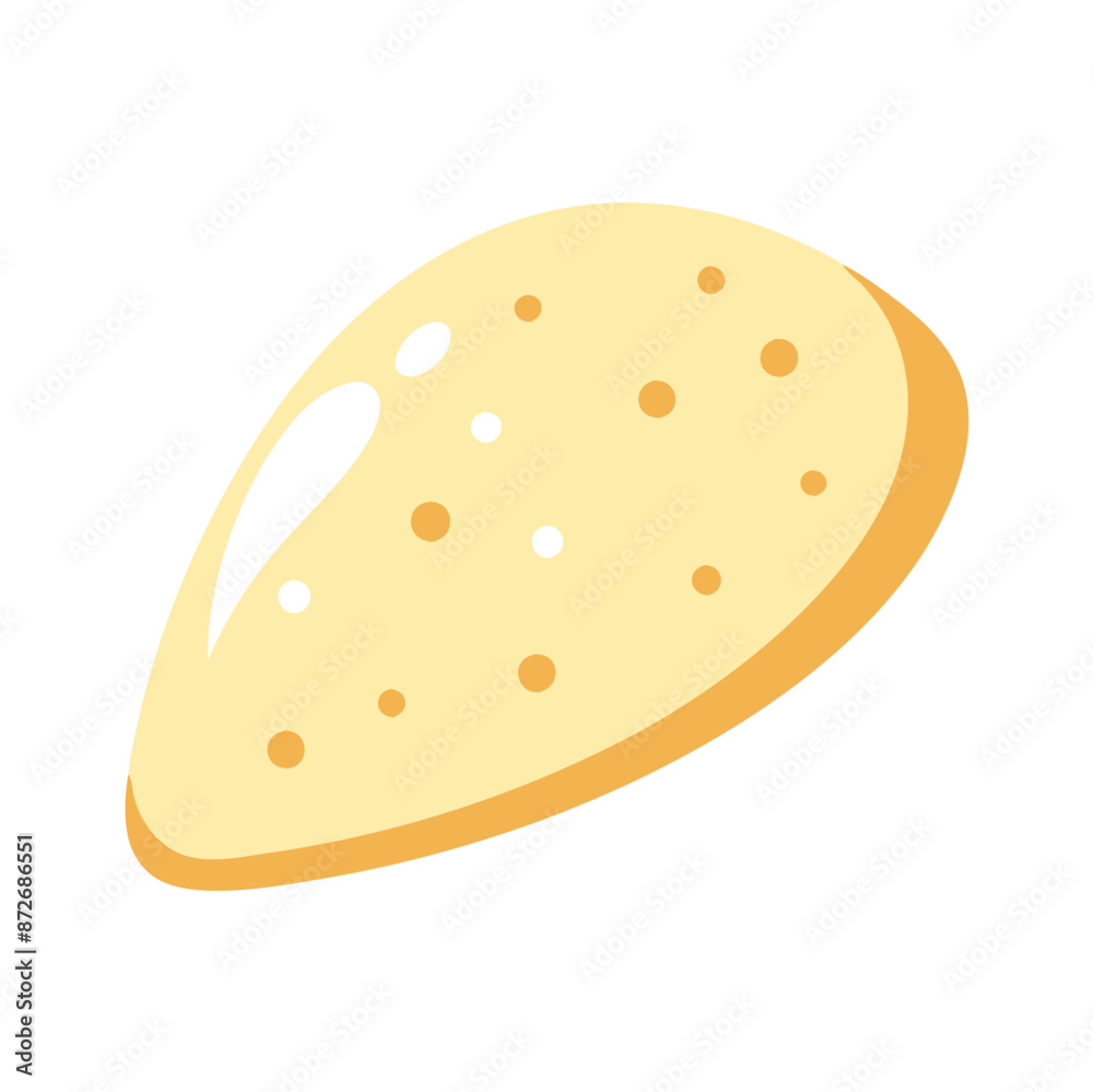 cartooon naan bread, golden-brown with characteristic spots from tandoori cooking, transparent cartooon naan bread, golden-brown with characteristic spots from tandoori cooking, transparent