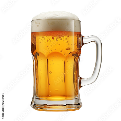 Glass of Beer with Frothy Head