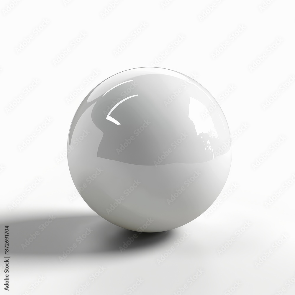 White glossy sphere or ball isolated on white background. Abstract 3D geometric shape, clean minimal design, modern contemporary art, 3D rendering. White glossy sphere or ball isolated on white background. Abstract 3D geometric shape, clean minimal design, modern contemporary art, 3D rendering.