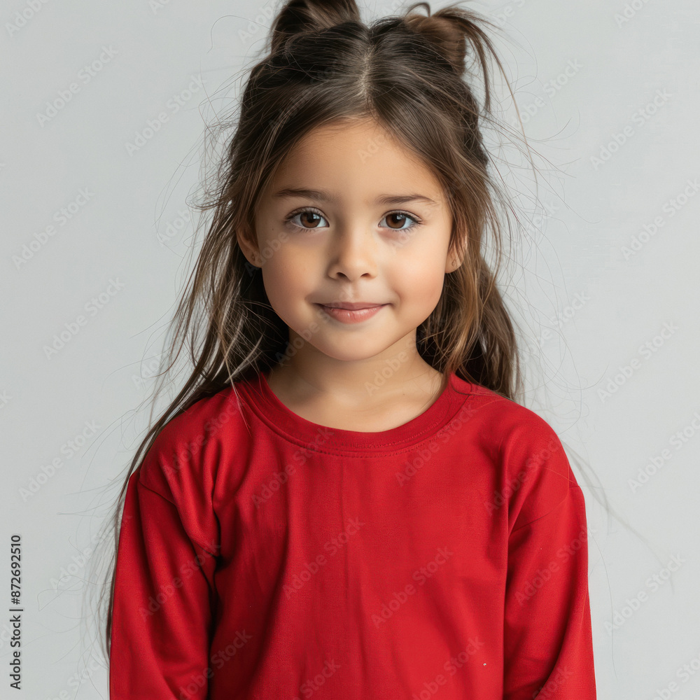 cute little girl wearing red t shirt cute little girl wearing red t shirt