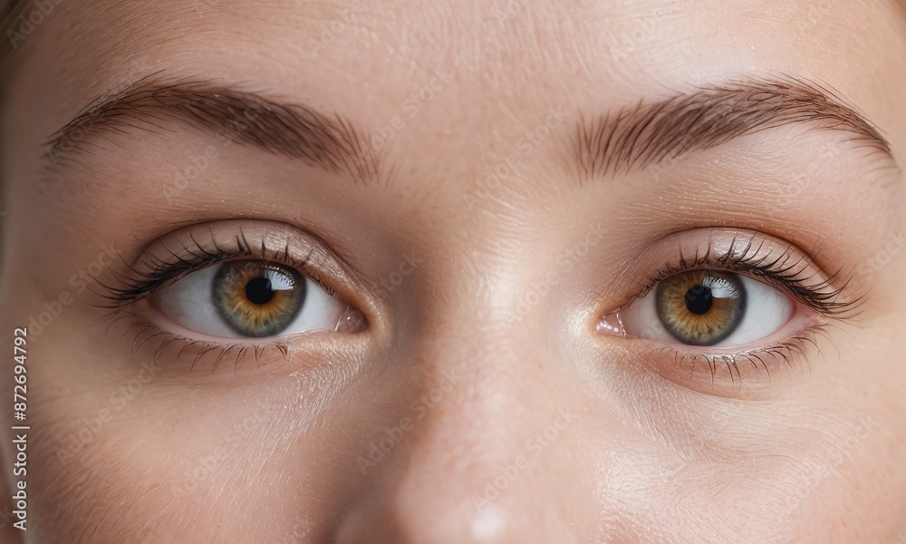 Obraz premium Caring for the skin around the eyes. Photo closeup.