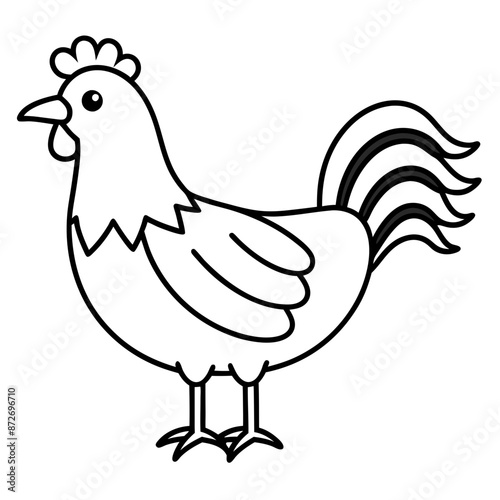 Patriotic chicken vector