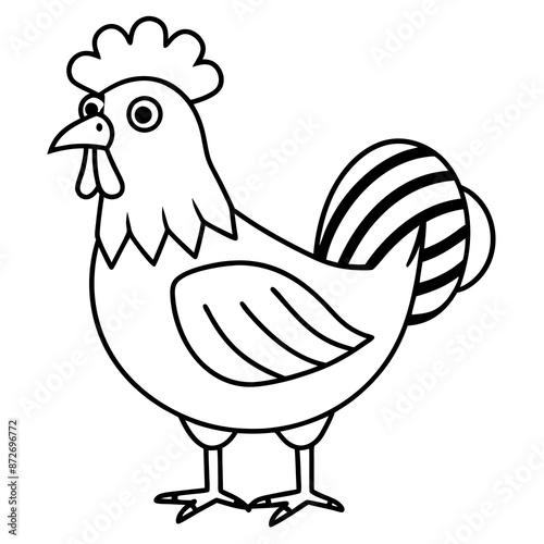 Patriotic chicken vector