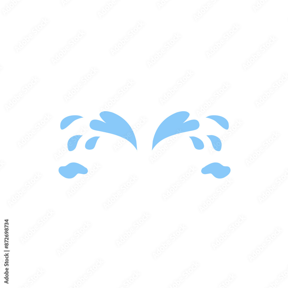 illustration of cartoon tears dripping