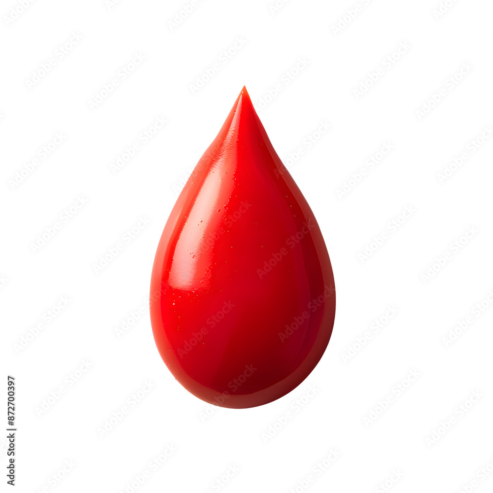 Red drop made out of plasticine, isolated on transparent background Red drop made out of plasticine, isolated on transparent background
