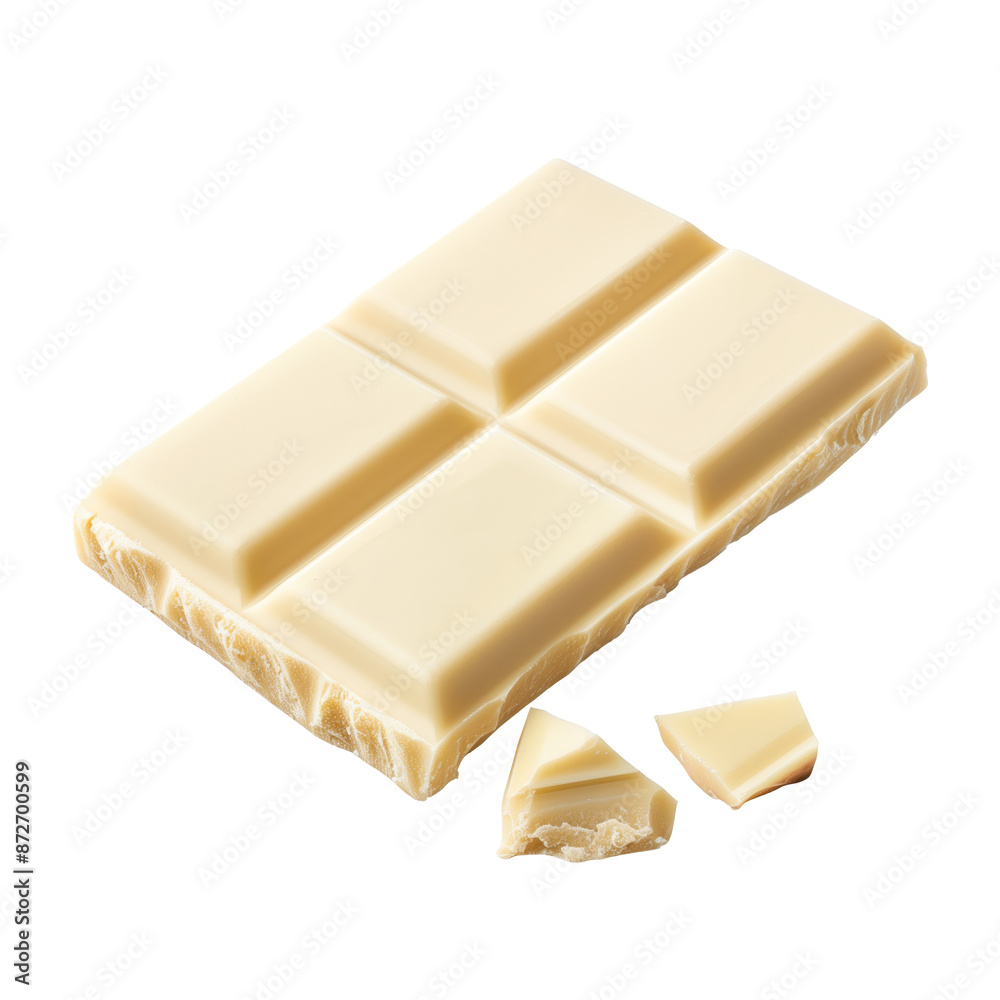 White Chocolate Bar isolated on transparent background White Chocolate Bar isolated on transparent background