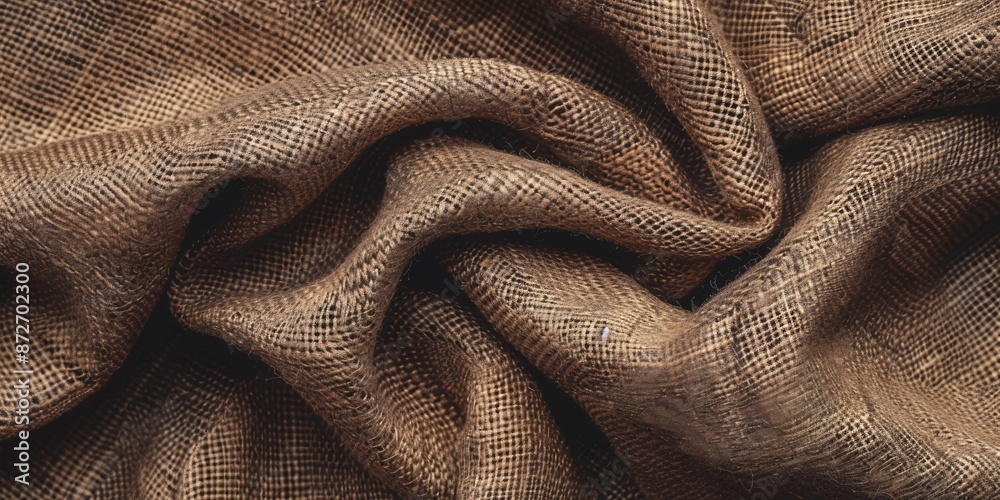 A textured natural fabric background in brown linen. A textured natural fabric background in brown linen.