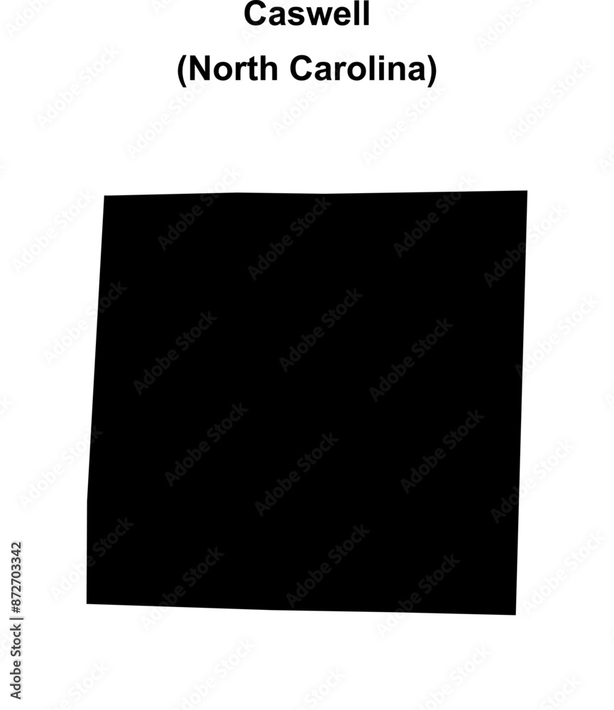 Caswell County (North Carolina) blank outline map Caswell County (North Carolina) blank outline map