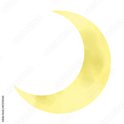 ファンタジックな三日月のイラスト／Fantastic crescent moon illustration