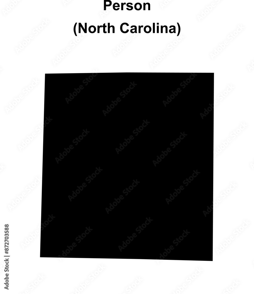 Person County (North Carolina) blank outline map Person County (North Carolina) blank outline map