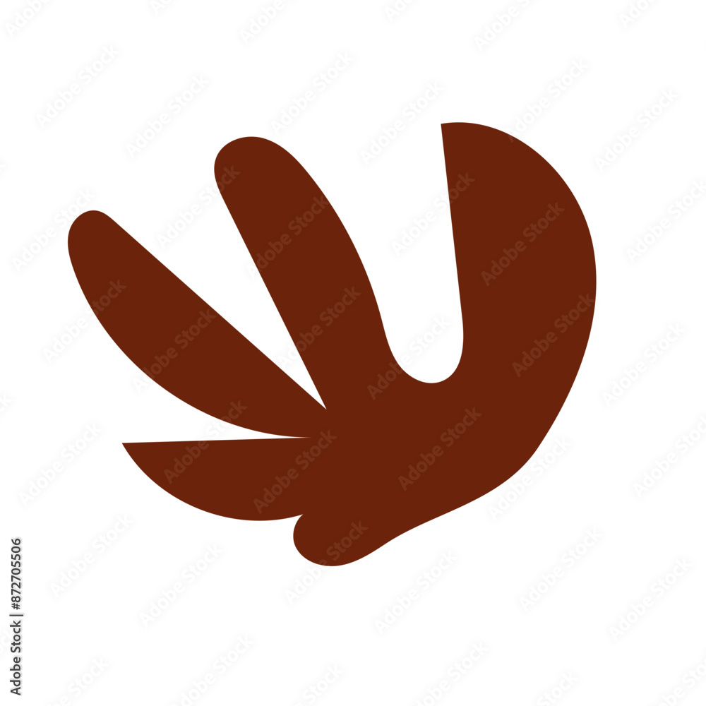 Obraz premium Orange brown abstract shapes colour vector 