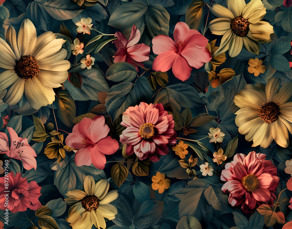 Solid-colored flowers creating a clean and vibrant background, Center space allocated for text, High-resolution imagery showcasing the delicate features of the Solid-colored flowers creating a clean and vibrant background, Center space allocated for text, High-resolution imagery showcasing the delicate features of the