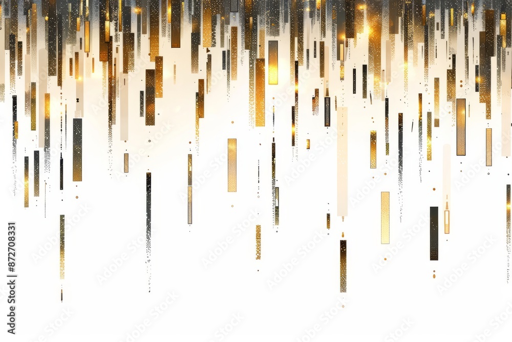 Abstract digital artwork with golden and black vertical lines creating a modern and luxurious visual effect Abstract digital artwork with golden and black vertical lines creating a modern and luxurious visual effect