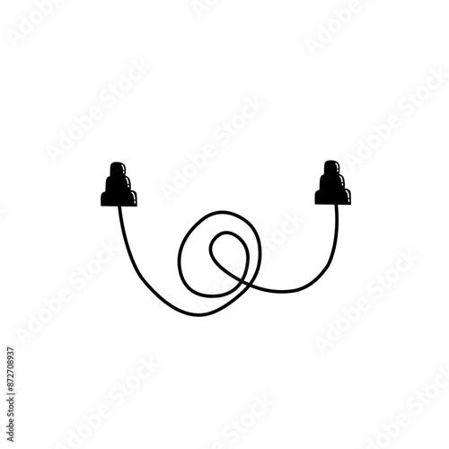 Earplugs icon in black