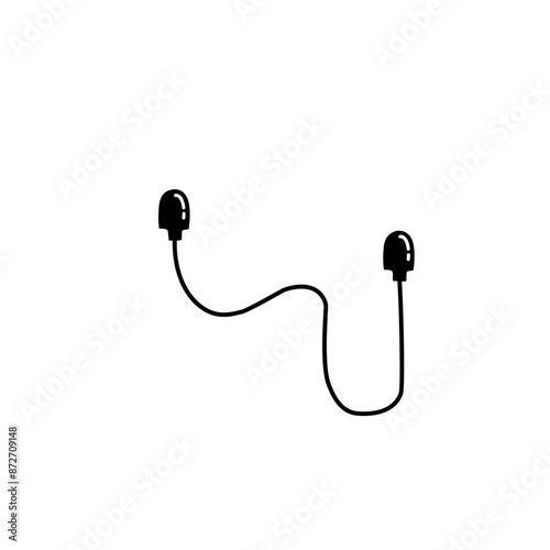 Earplugs icon in black