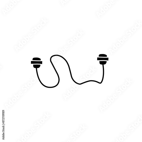 Earplugs icon in black