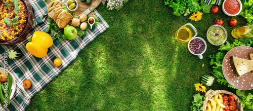 Summertime picnic on the gr...