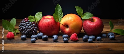 Kiwi, nectarine, blueberry,...