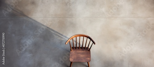 Wooden chair seen from abov...