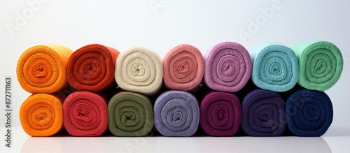 Rolled terry towels arrange...