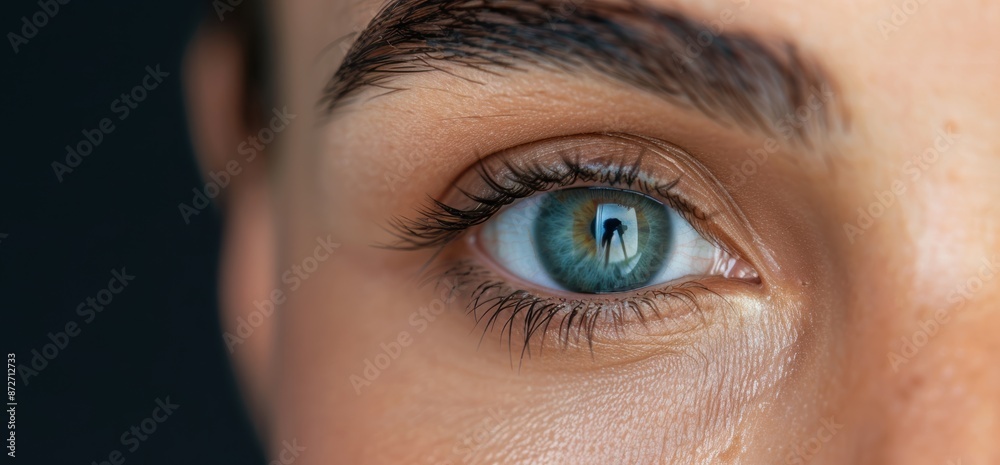Fototapeta premium Captivating close-up of a human eye