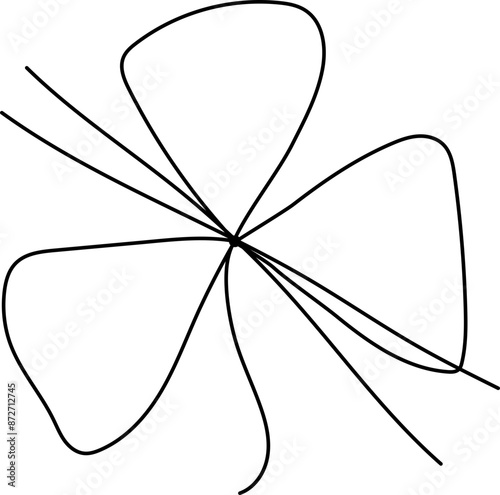 Simple line bows on ribbon. Bow on string, lines and corners decoration design. Bowknot for package or letter, planner diary decent vector dividers